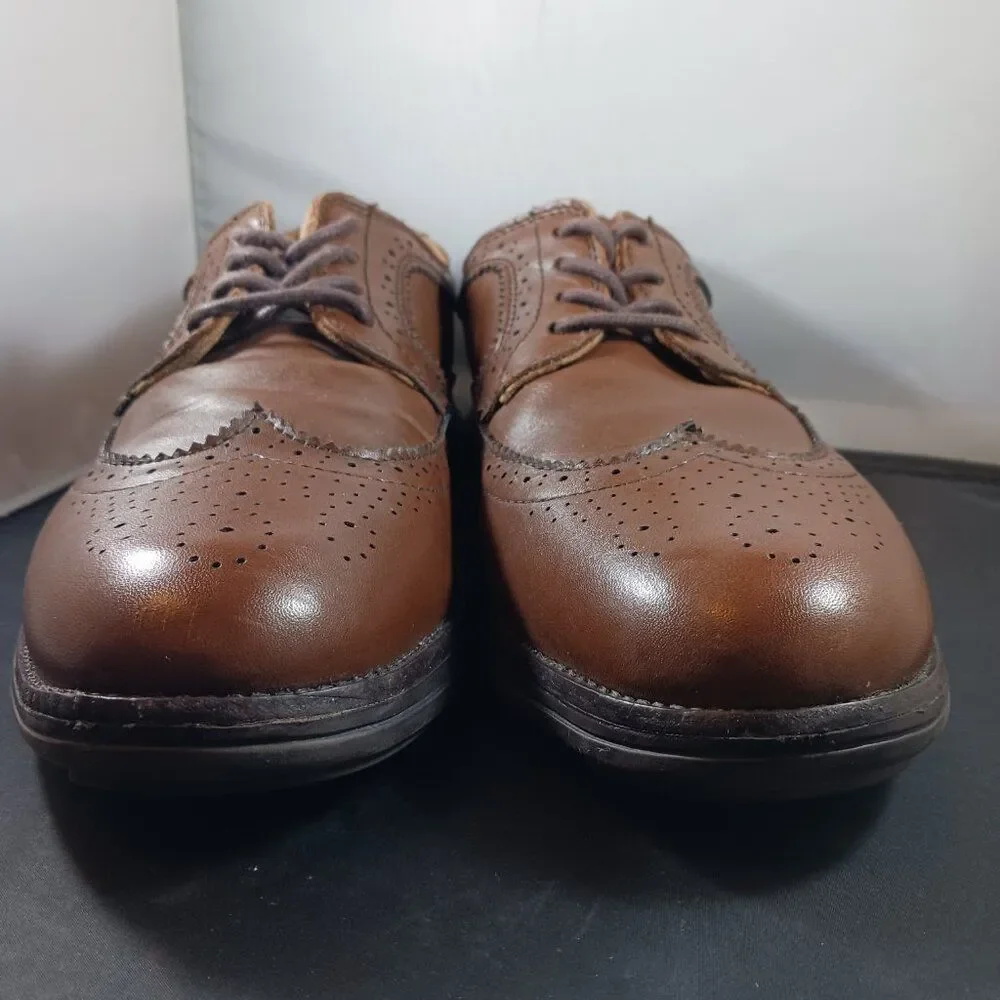 Kuru Men's Oxford Shoes Size 11 Warhol Wingtip Brown Leather